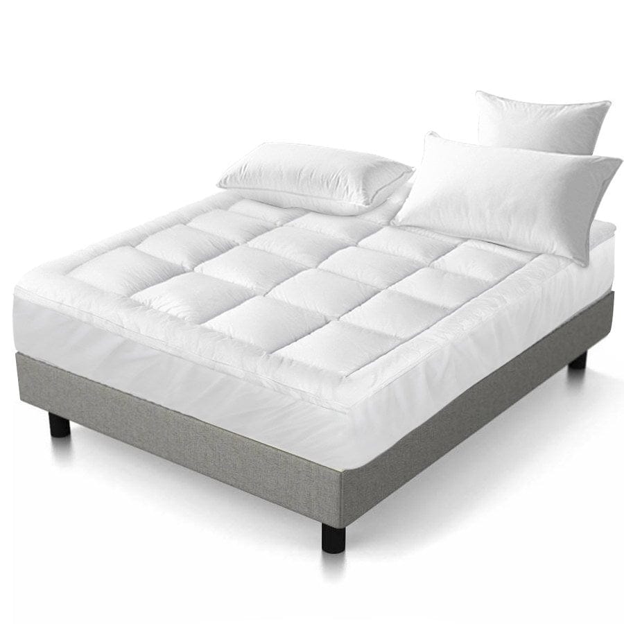 Giselle Bedding Mattress Topper Pillowtop Bamboo King Single - SportZone.co.nz