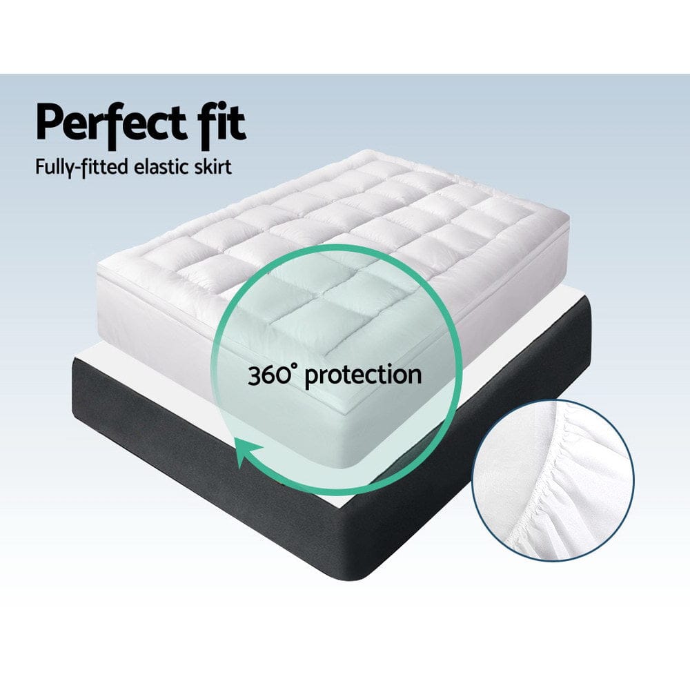 Giselle Bedding Mattress Topper Pillowtop Bamboo Queen - SportZone.co.nz