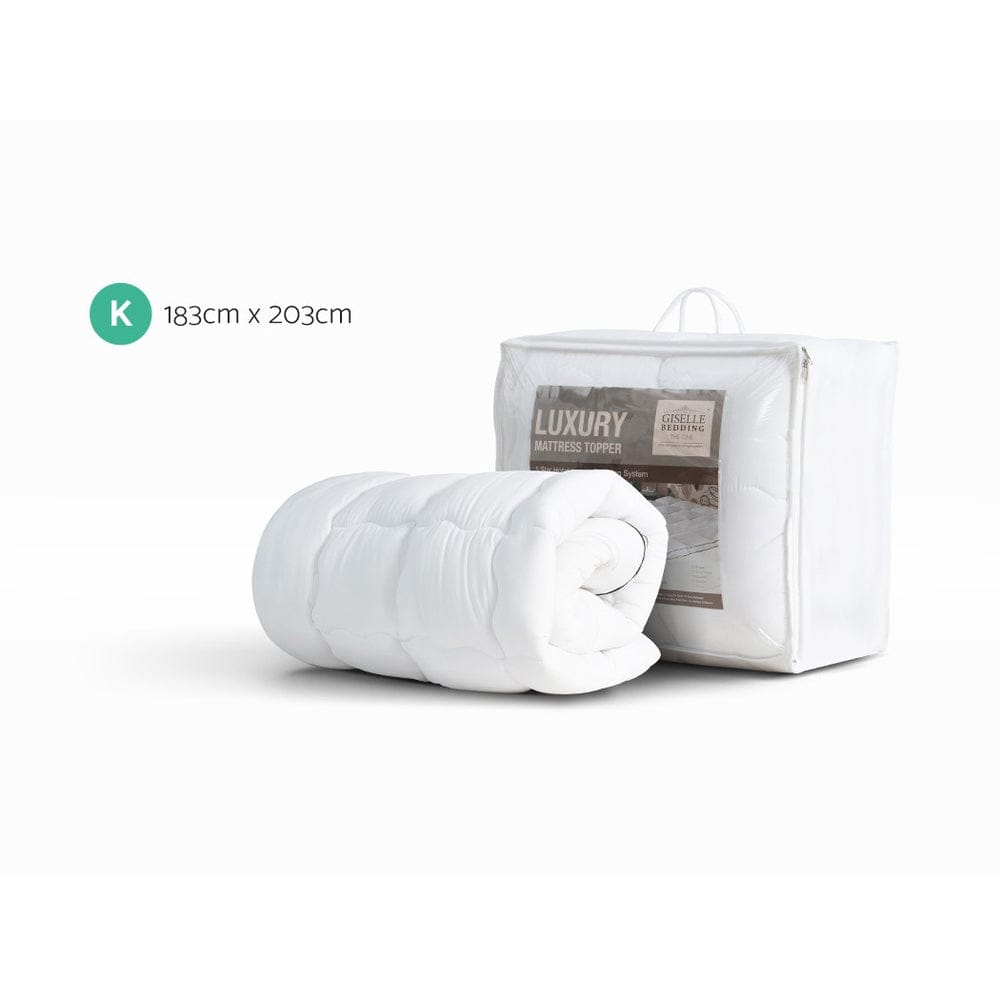 Giselle Bedding Mattress Topper Pillowtop - King - SportZone.co.nz
