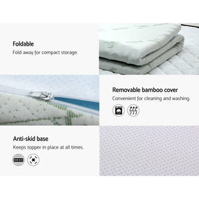 Giselle Bedding Memory Foam Mattress Topper 7 - Zone 5cm Double - SportZone.co.nz