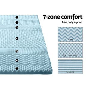 Giselle Bedding Memory Foam Mattress Topper 7 - Zone 5cm Queen - SportZone.co.nz