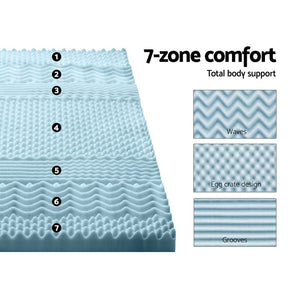 Giselle Bedding Memory Foam Mattress Topper 7 - Zone 8cm Double - SportZone.co.nz