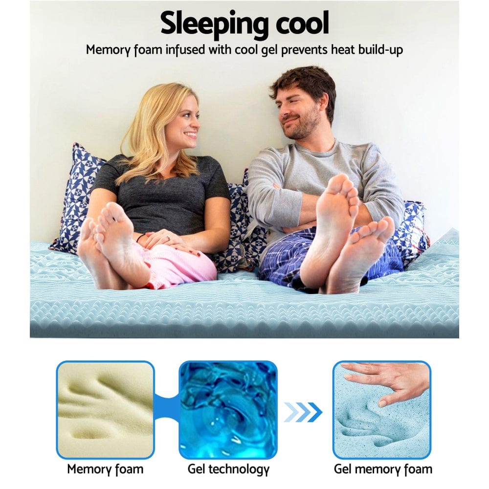 Giselle Bedding Memory Foam Mattress Topper 7 - Zone 8cm Single - SportZone.co.nz