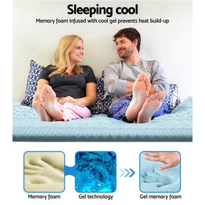 Giselle Bedding Memory Foam Mattress Topper 7 - Zone 8cm Single - SportZone.co.nz