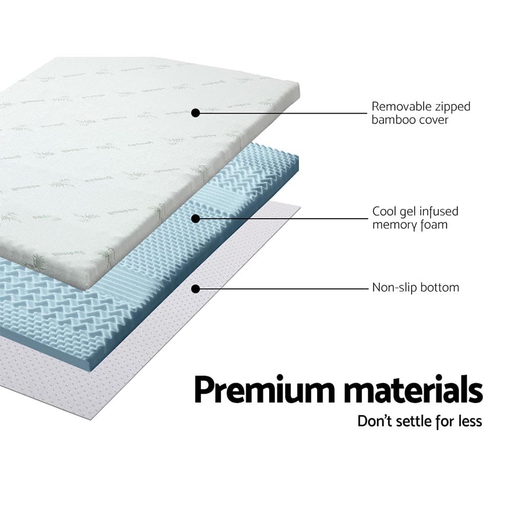 Giselle Bedding Memory Foam Mattress Topper 7 - Zone 8cm Single - SportZone.co.nz