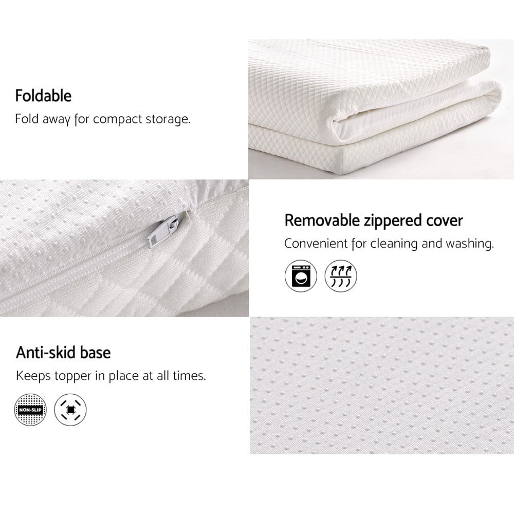 Giselle Bedding Memory Foam Mattress Topper 8cm Double - SportZone.co.nz