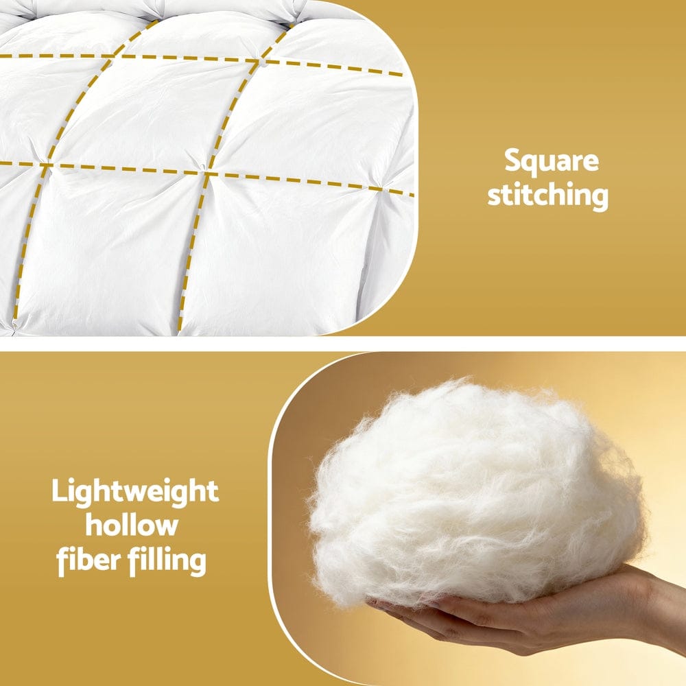 Giselle Bedding Queen Size 400GSM Microfiber Quilt All Season Duvet Quilts Comforter Winter Summer - SportZone.co.nz