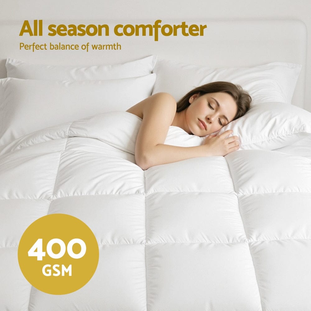 Giselle Bedding Super King Size 400GSM Microfiber Quilt All Season Duvet Quilts Comforter Winter Summer - SportZone.co.nz