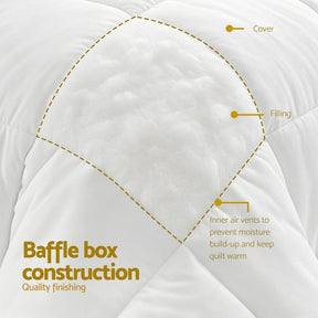 Giselle Bedding Super King Size 400GSM Microfiber Quilt All Season Duvet Quilts Comforter Winter Summer - SportZone.co.nz