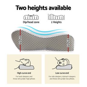 Giselle Memory Foam Pillow Contour Neck - SportZone.co.nz