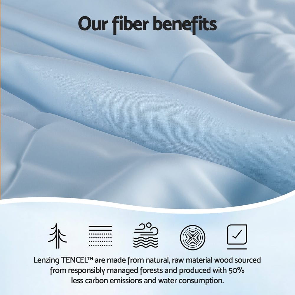 Giselle Tencel Quilt 200GSM Summer Quilts Comforter Doona Light Weight Soft Throw Blanket King - SportZone.co.nz