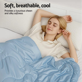 Giselle Tencel Quilt 200GSM Summer Quilts Comforter Doona Light Weight Soft Throw Blanket King - SportZone.co.nz