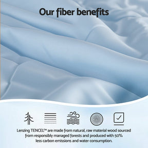 Giselle Tencel Quilt 200GSM Summer Quilts Comforter Doona Light Weight Soft Throw Blanket Super King - SportZone.co.nz