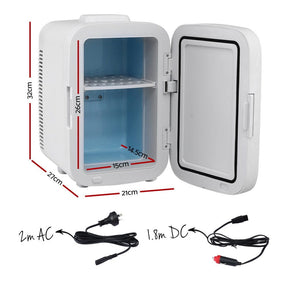 Glacio Mini Fridge Portable 13L White Electric Cooler Warmer 12V 220V - SportZone.co.nz