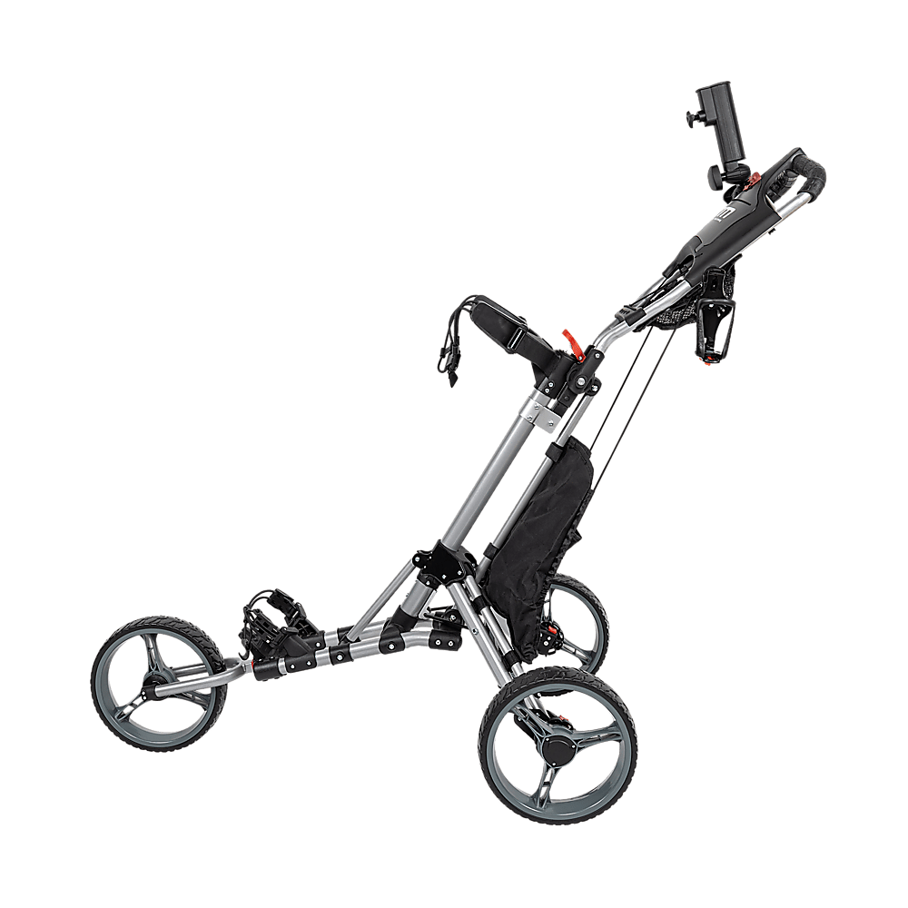 Golf Club Buggy Trolley Cart Compact Foldable 3 Wheel - SportZone.co.nz
