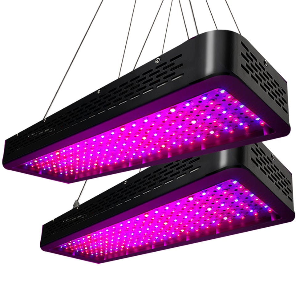 Green Fingers 2X 2000W Grow Lights LED Full Spectrum Indoor Plant All Stage Growth - SportZone.co.nz