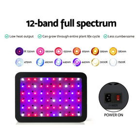 Green Fingers 600W Grow Light LED Full Spectrum Indoor Plant All Stage Growth - SportZone.co.nz