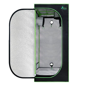 Green Fingers Grow Tent 70x70x160CM 1680D Hydroponics Kit Indoor Plant Room System - SportZone.co.nz