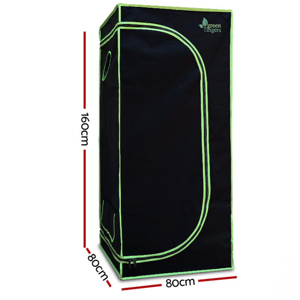 Green Fingers Grow Tent 80x80x160CM Hydroponics Kit Indoor Plant Room System - SportZone.co.nz