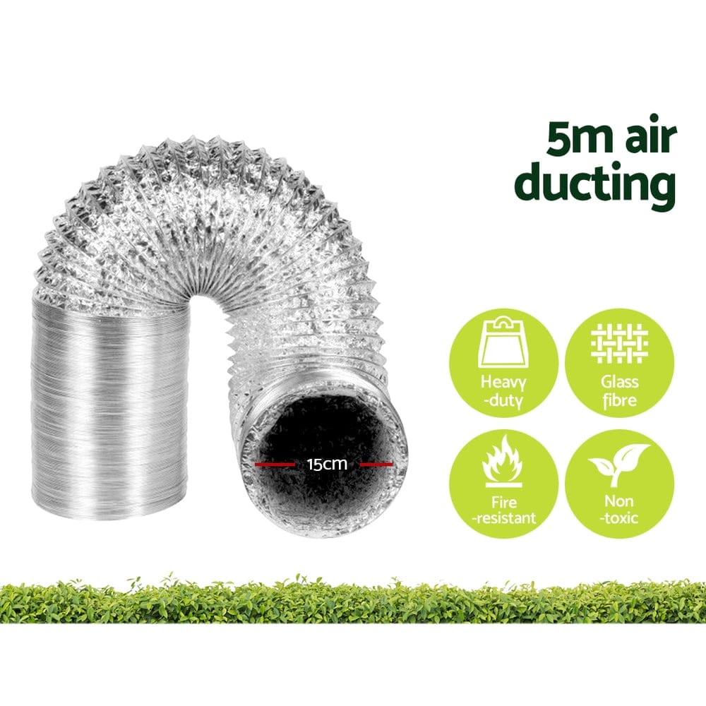 Green Fingers Grow Tent Light Kit 240x120x200CM 2000W LED 6" Vent Fan,Green Fingers Grow Tent Light Kit LED 2000W Full Spectrum 6" Vent 240x120x200CM - SportZone.co.nz