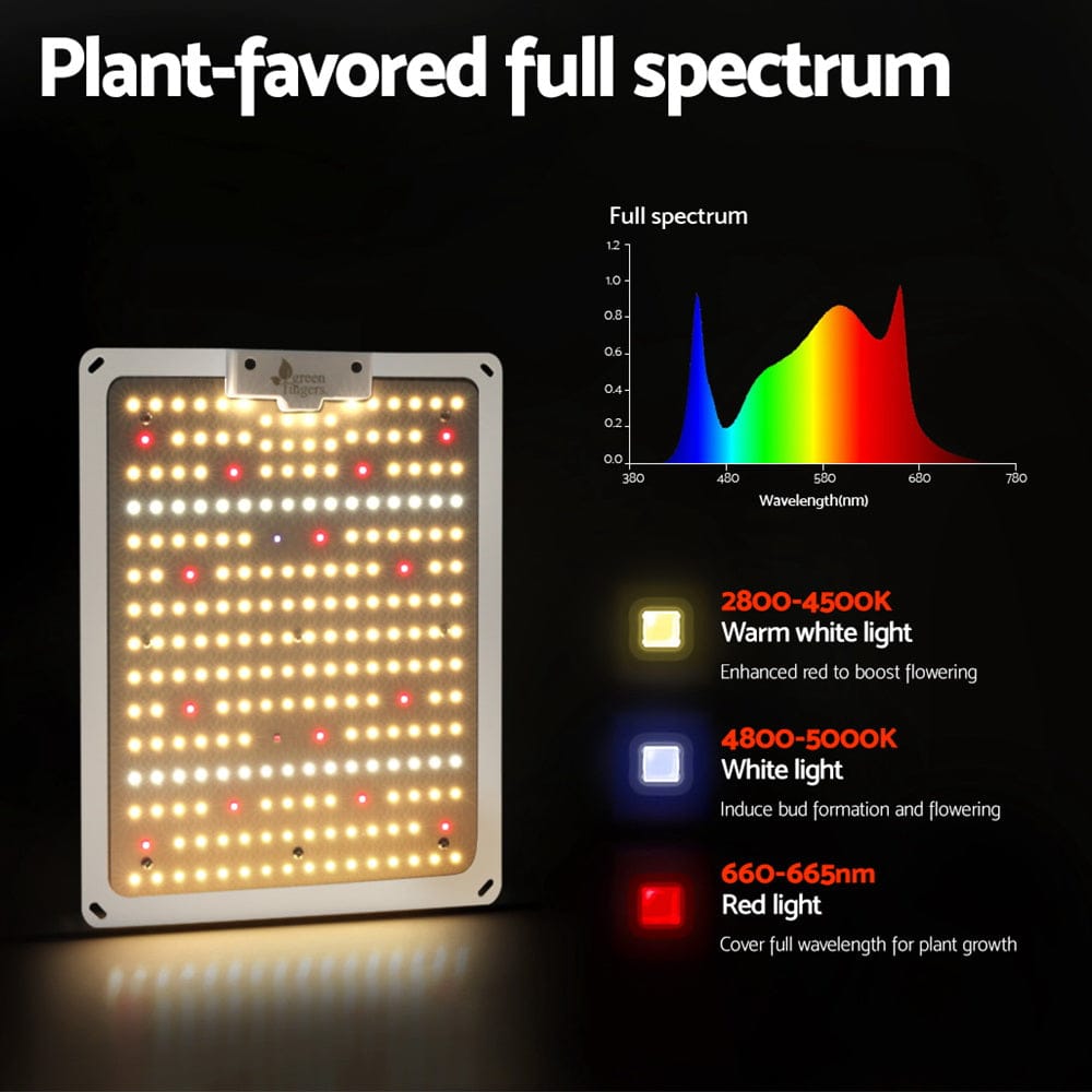 Green Fingers Max 1000W Grow Light LED Full Spectrum Indoor Plant All Stage Growth - SportZone.co.nz