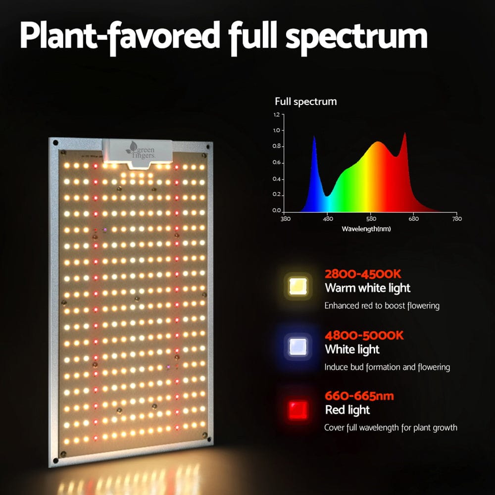 Green Fingers Max 1500W Grow Light LED Full Spectrum Indoor Plant All Stage Growth - SportZone.co.nz