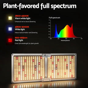 Green Fingers Max 2200W Grow Light LED Full Spectrum Indoor Plant All Stage Growth - SportZone.co.nz