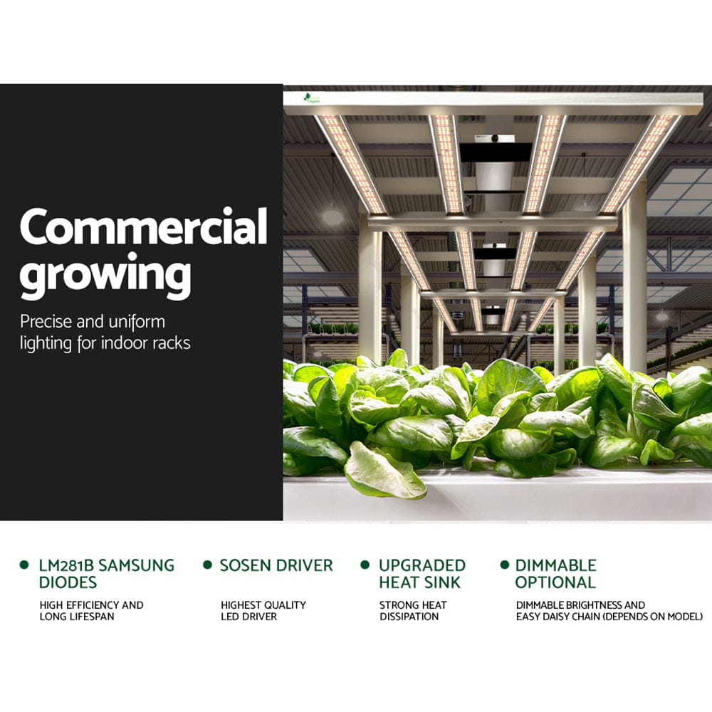 Green Fingers Max 3200W Grow Light LED Full Spectrum Indoor Plant All Stage Growth - SportZone.co.nz