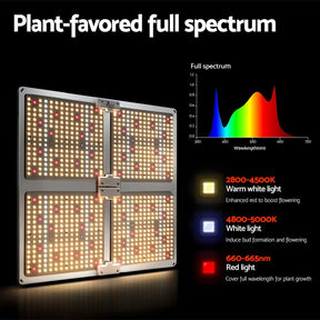 Green Fingers Max 4500W Grow Light LED Full Spectrum Indoor Plant All Stage Growth - SportZone.co.nz