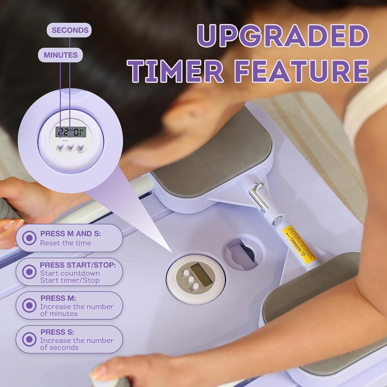 Grey Multi - functional Core Training Board with Digital Timer and Resistance Bands Foldable Fitness Panel for Home Abdominal and Pilates Workouts Solution - SportZone.co.nz