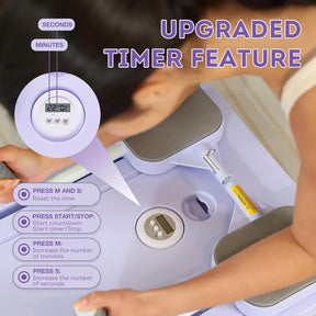 Grey Multi - functional Core Training Board with Digital Timer and Resistance Bands Foldable Fitness Panel for Home Abdominal and Pilates Workouts Solution - SportZone.co.nz