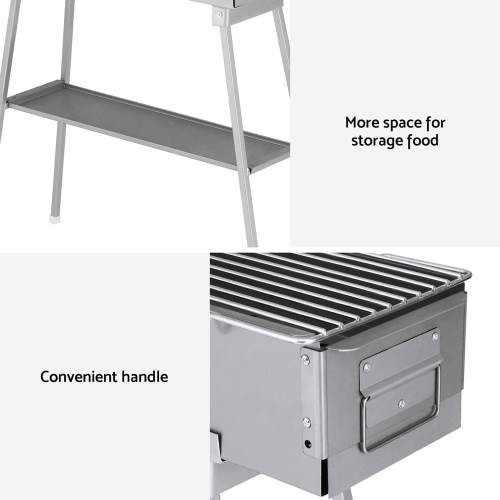 Grillz BBQ Grill Charcoal Smoker Portable Barbecue - SportZone.co.nz