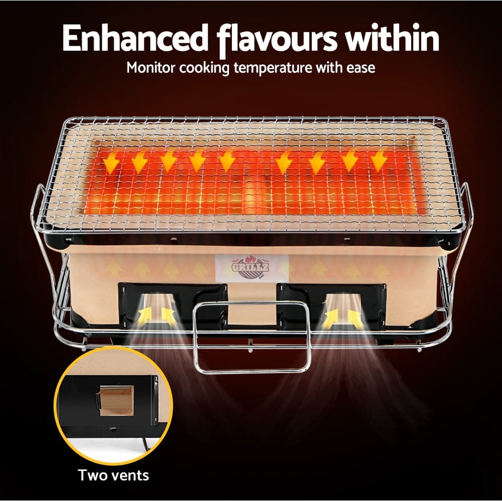 Grillz BBQ Grill Tabletop Charcoal Smoker - SportZone.co.nz