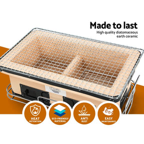 Grillz BBQ Grill Tabletop Charcoal Smoker - SportZone.co.nz