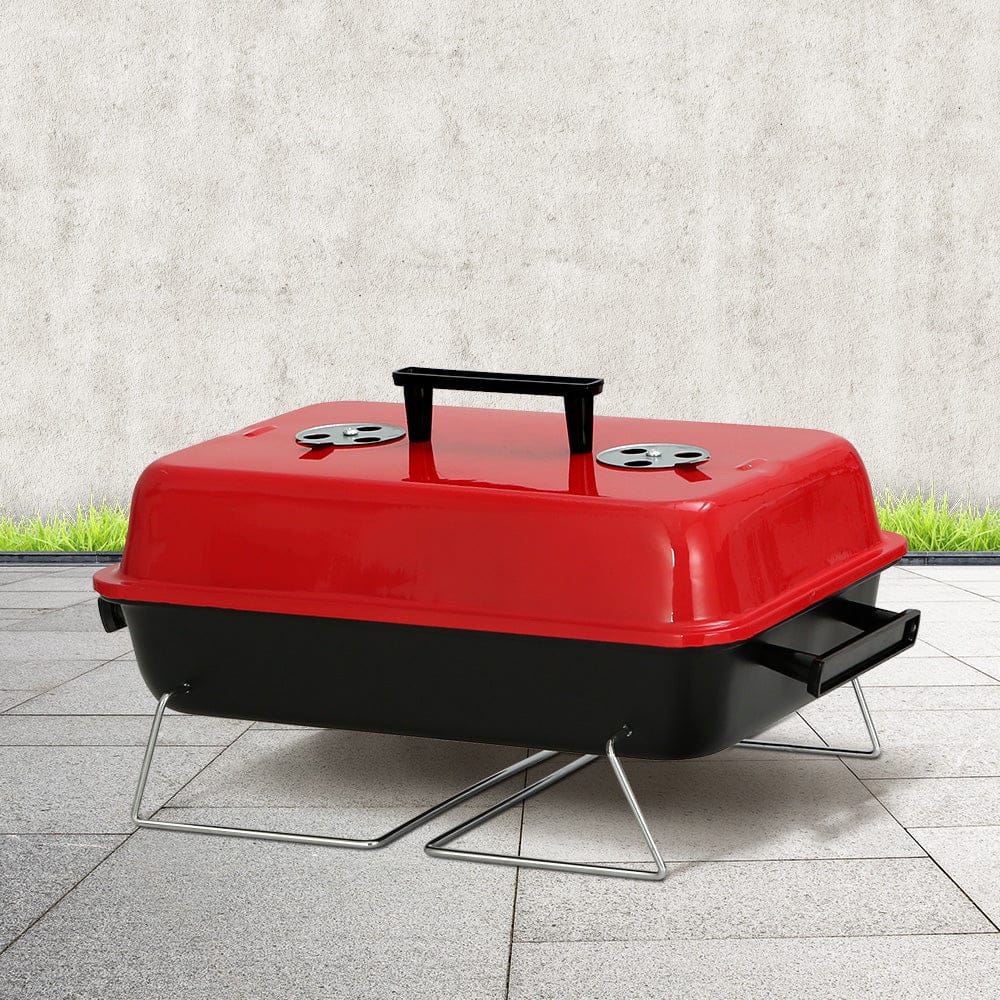 Grillz Charcoal BBQ Portable Grill Camping Barbecue Outdoor Cooking Smoker - SportZone.co.nz