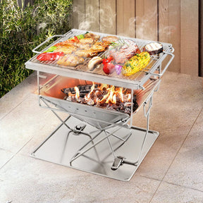 Grillz Fire Pit BBQ Grill with Carry Bag Camping - SportZone.co.nz