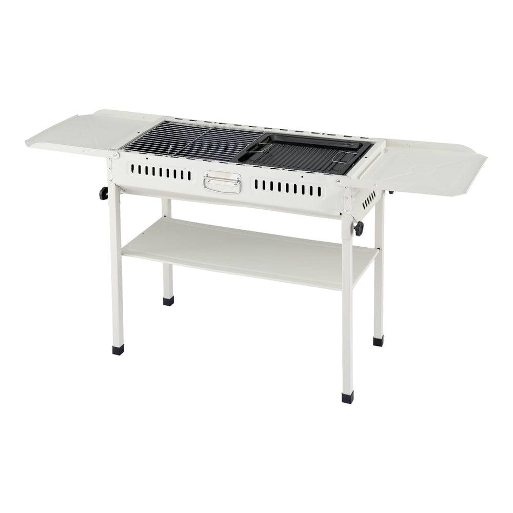 Grillz Portable BBQ Grill w/ Stainless Steel Racks & Pans for Outdoor - SportZone.co.nz
