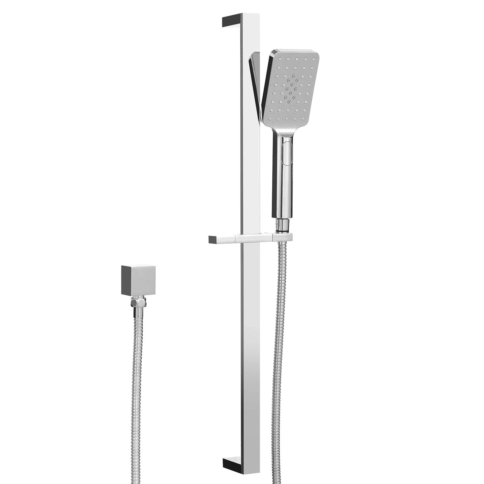 Handheld Shower Head Set 3.1'' High Pressure Silver - SportZone.co.nz