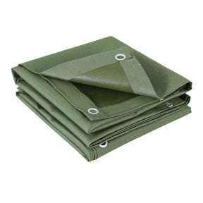 Instahut 4x6m Tarp Tarpaulin 600GSM Camping Canvas Heavy Duty Water Resistant - SportZone.co.nz