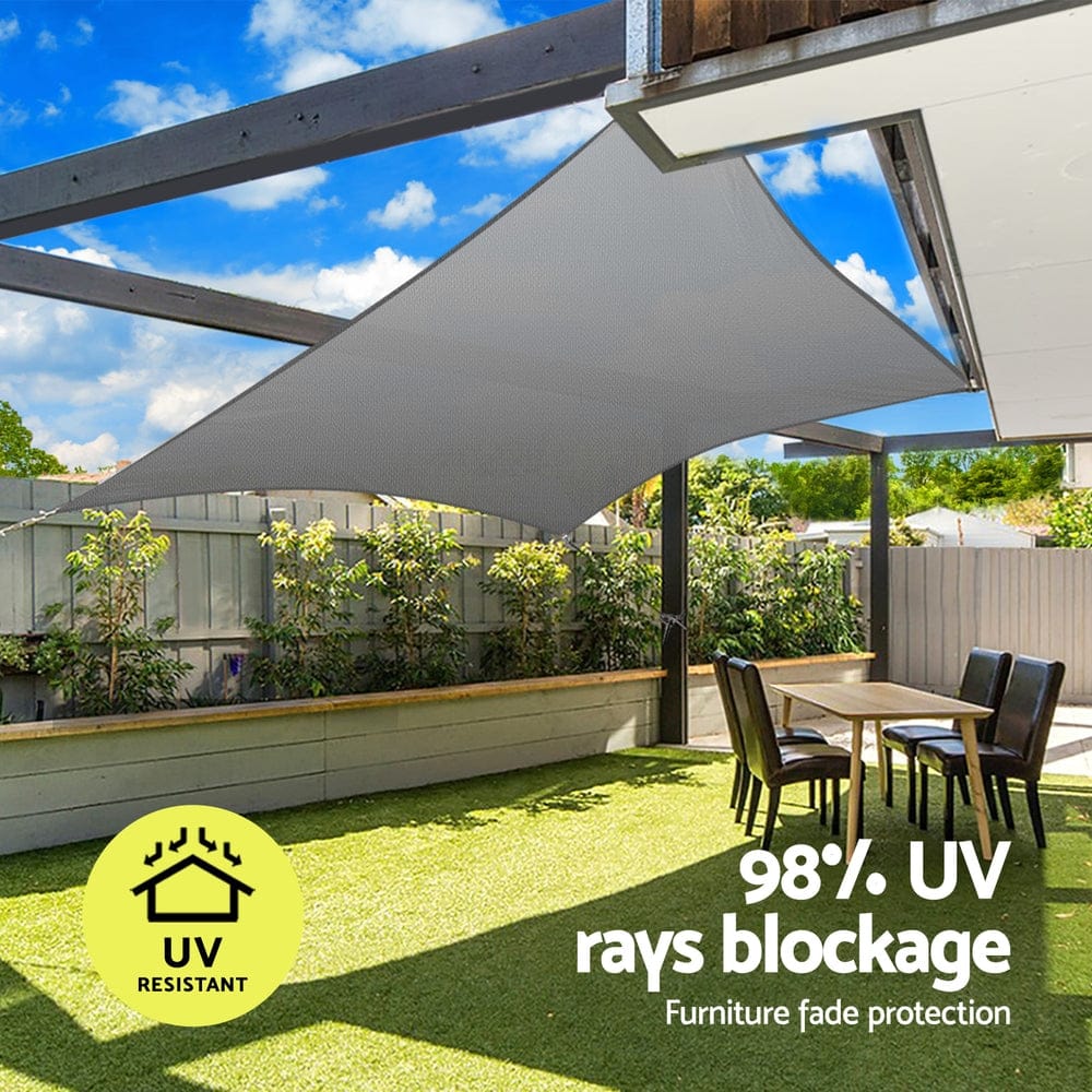 Instahut Shade Sail Cloth Shadecloth Rectangle Canopy 280gsm 3x4m - SportZone.co.nz