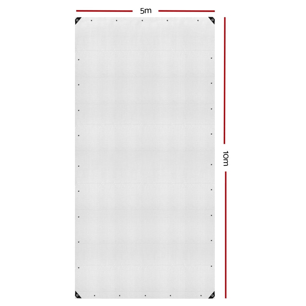 Instahut Tarp Tarpaulin 5x10m Canvas Heavy Duty Camping Cover Clear - SportZone.co.nz