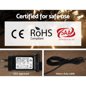 Jingle Jollys 77m LED Festoon Lights Sting Lighting Kits Wedding Outdoor Party - SportZone.co.nz