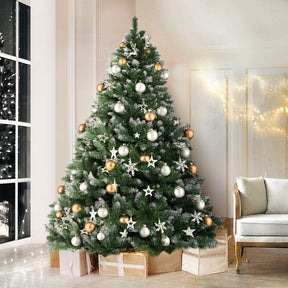 Jingle Jollys Christmas Tree 1.8m Snowy Xmas Tree Decoration 650 Tips - SportZone.co.nz