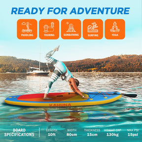 Kahuna Hana Inflatable Stand Up Paddle Board 10FT w/ iSUP Accessories - SportZone.co.nz