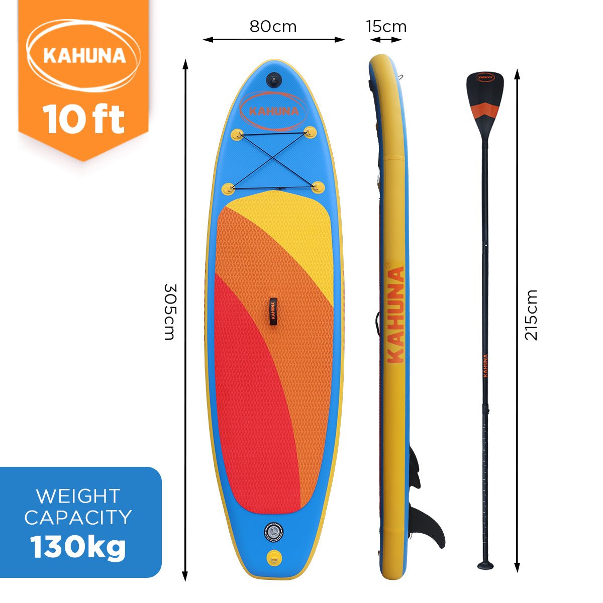 Kahuna Hana Inflatable Stand Up Paddle Board 10FT w/ iSUP Accessories - SportZone.co.nz
