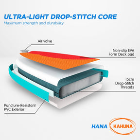 Kahuna Hana Inflatable Stand Up Paddle Board 10FT w/ iSUP Accessories - SportZone.co.nz