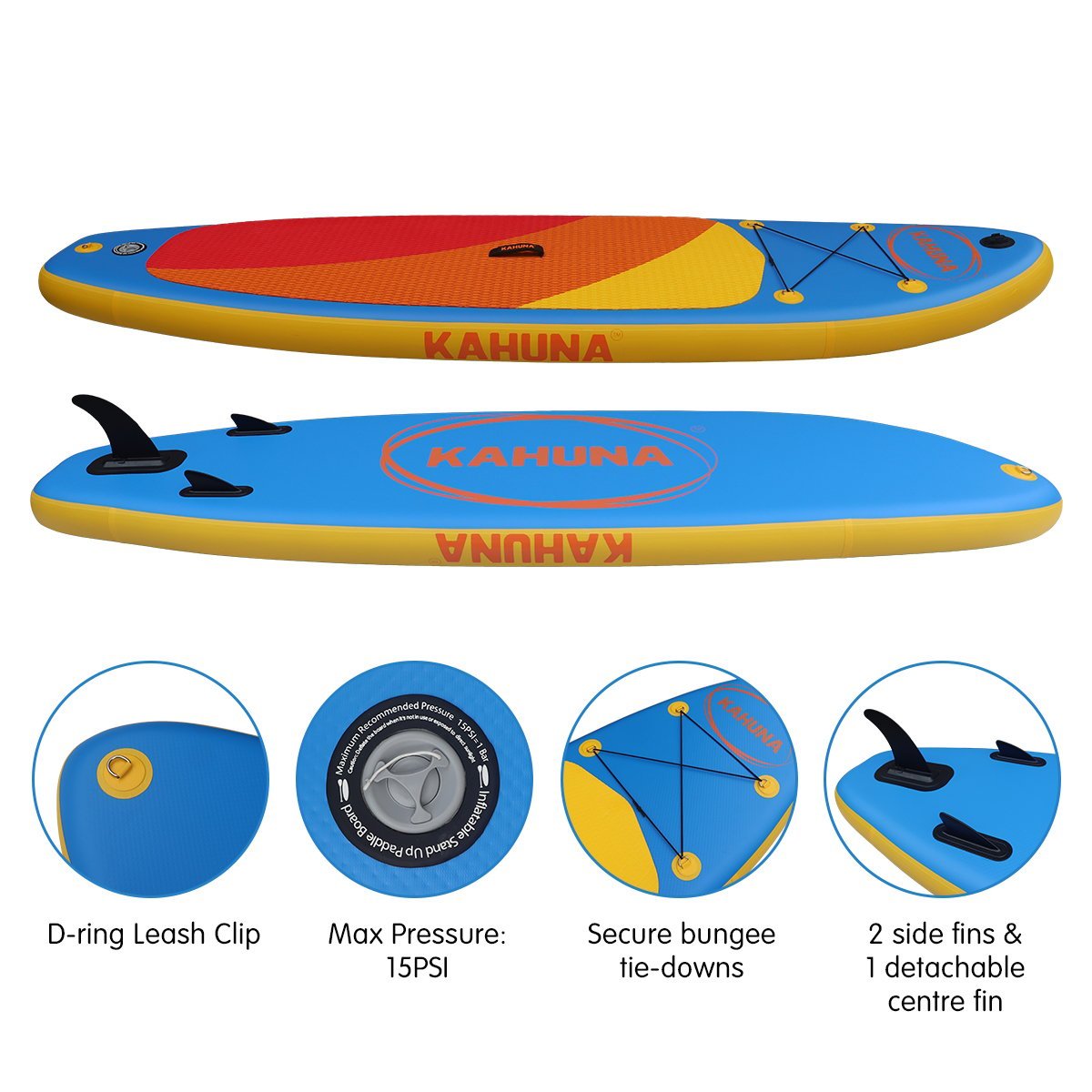 Kahuna Hana Inflatable Stand Up Paddle Board 10FT w/ iSUP Accessories - SportZone.co.nz