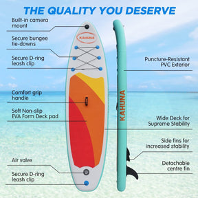 Kahuna Hana Inflatable Stand Up Paddle Board 11FT SUP Paddleboard - SportZone.co.nz