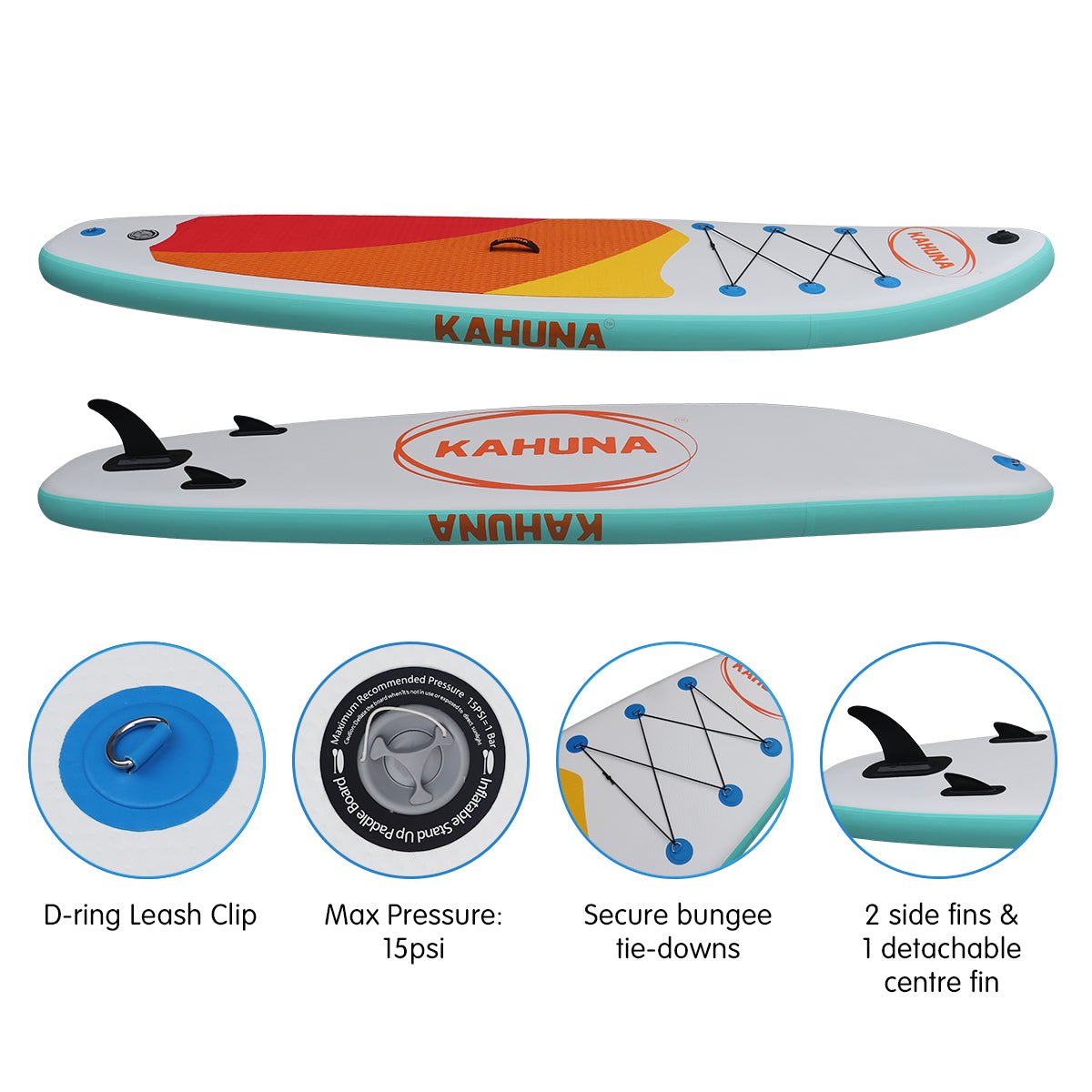Kahuna Hana Inflatable Stand Up Paddle Board 11FT SUP Paddleboard - SportZone.co.nz