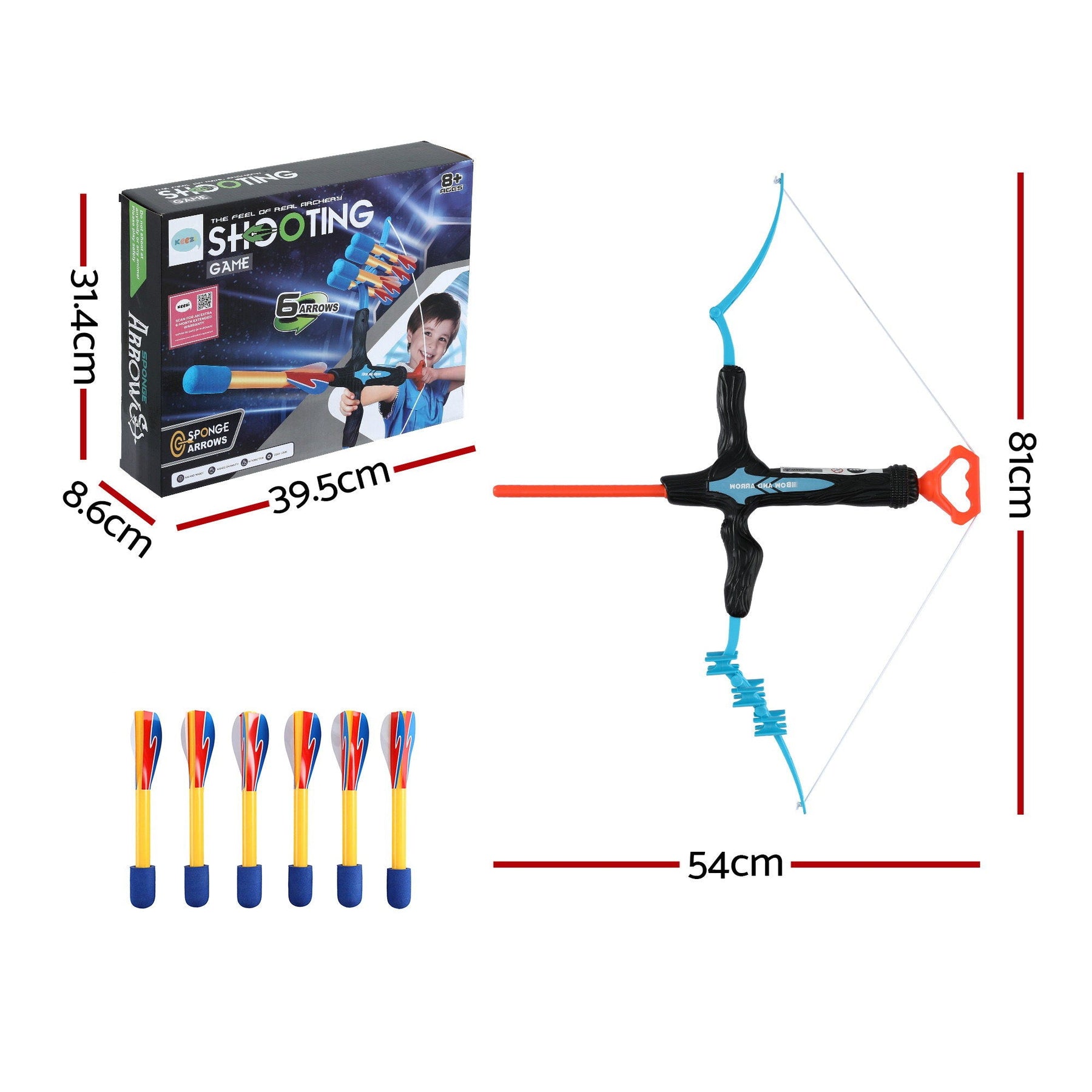 Keezi Kids Bow and Arrow Set Outdoor Sport Game Archery Toys 6 Arrows Children Gifts - SportZone.co.nz